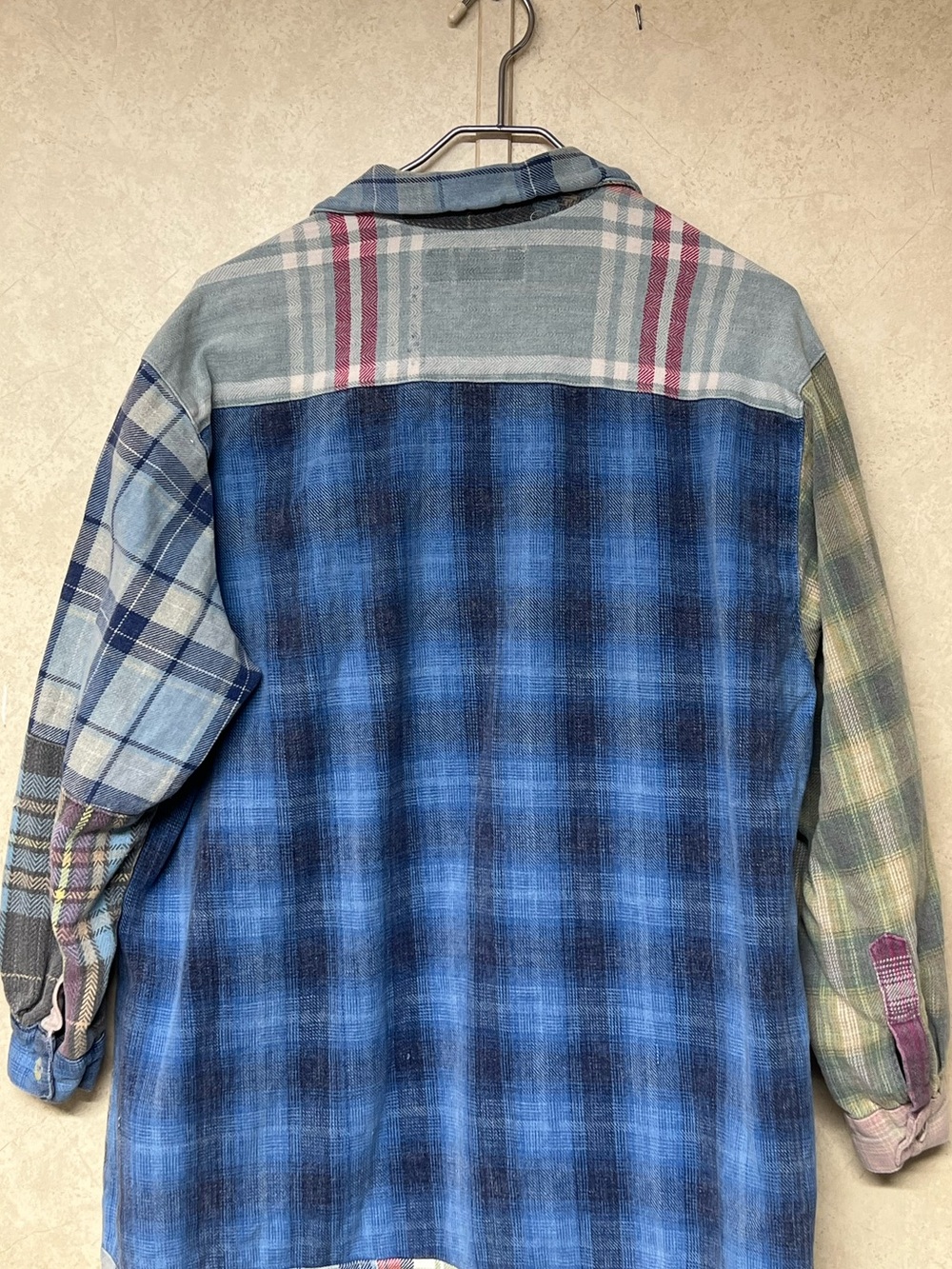 Sundance x Citron multicolor patchwork plaid button down collared shirt dress - Picture 4 of 13
